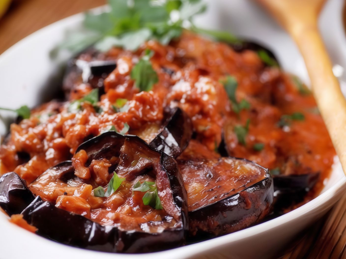 Bowl Of Mesakaa Grilled Eggplant
