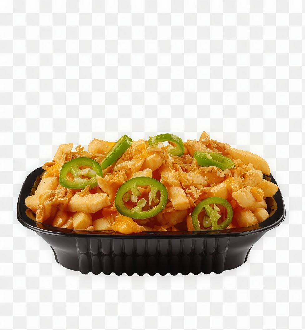 French Fries With Cheese And Chicken