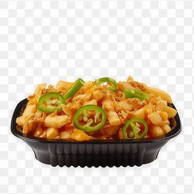 French Fries With Cheese And Chicken