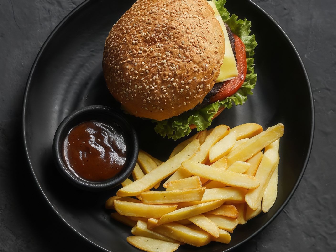 Beef Bacon Burger Sandwich