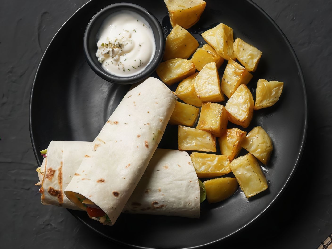 Turkey With Mix Cheese Wrap Sandwich
