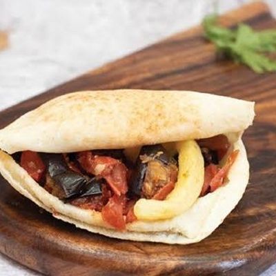 Potatoes with Moussaka.