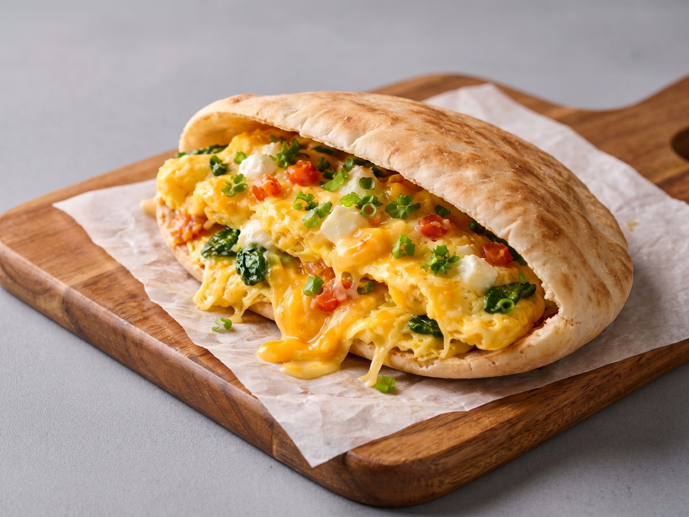 Mixed cheese egg omelet