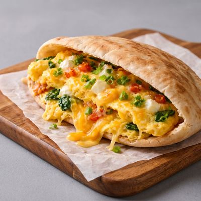 Mixed cheese egg omelet
