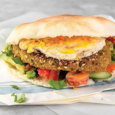 Stuffed Falafel With Omelette