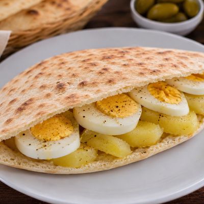 Potatoes with boiled eggs