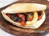 Ta'ameya with eggplant and french fries