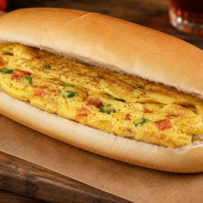 Omelette eggs with bread Fino