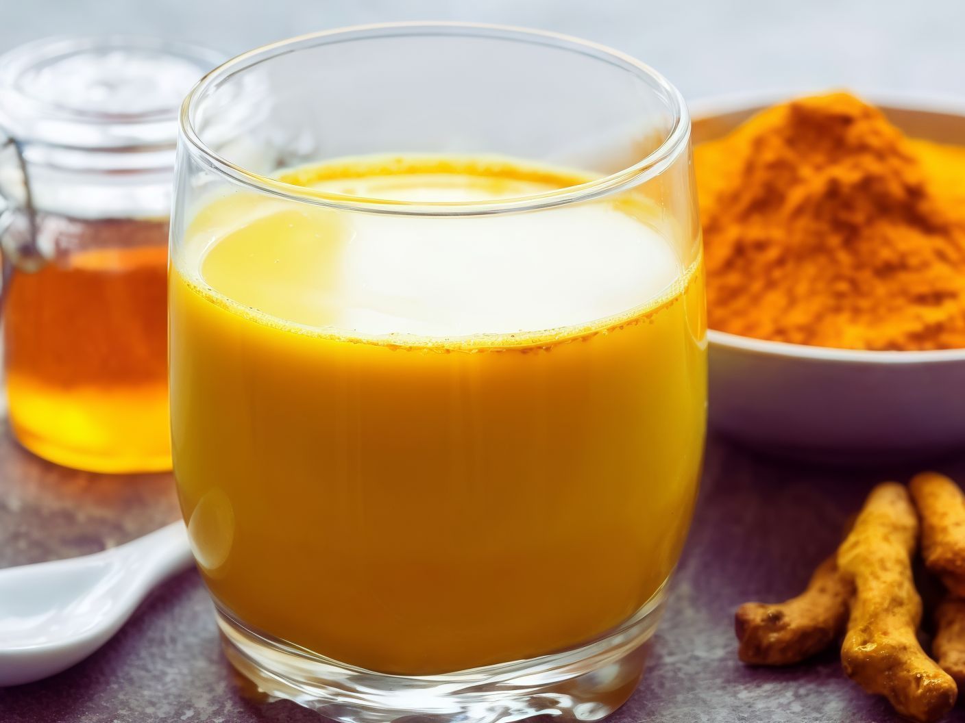 Milk With Cinnamon Ginger And Honey