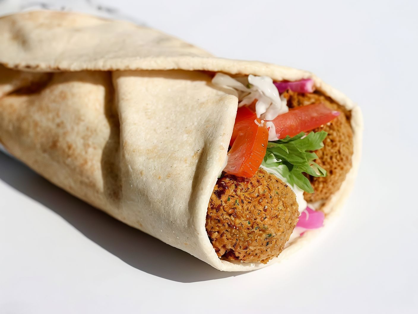 Vegetarian Falafel With Mozzarella Wrap Sandwich
