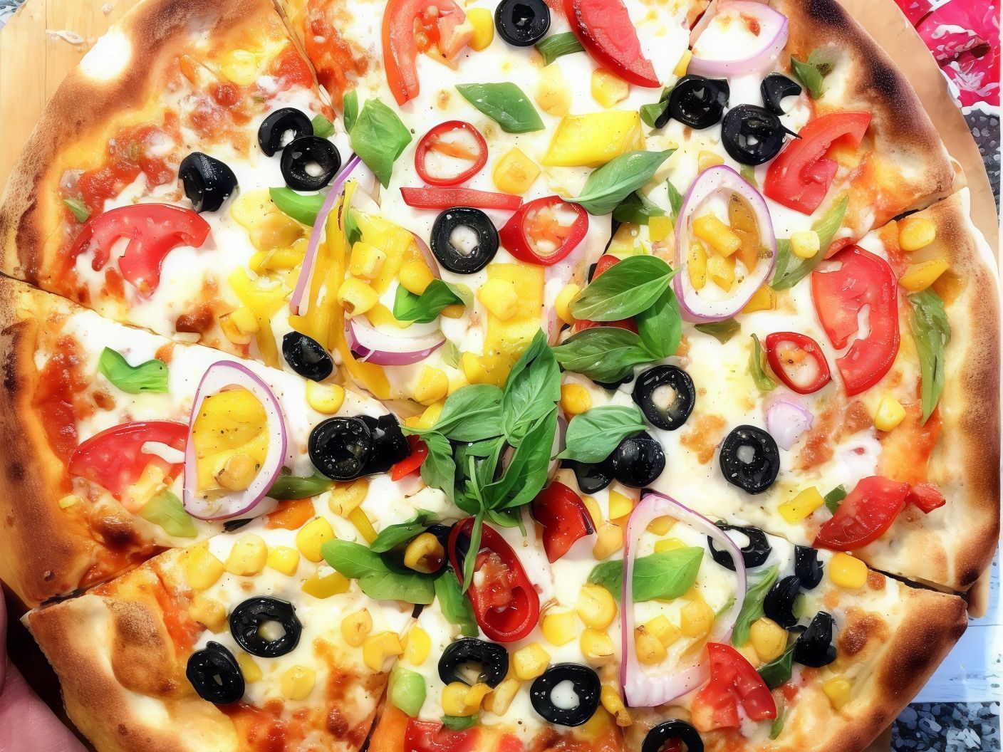 Vegetarian Veggie Pizza