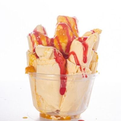 Mango And Strawberry Ice Cream Roll