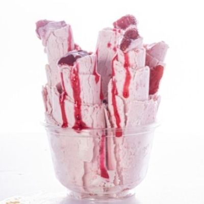 Ice Cream Roll Strawberry And Red Berry