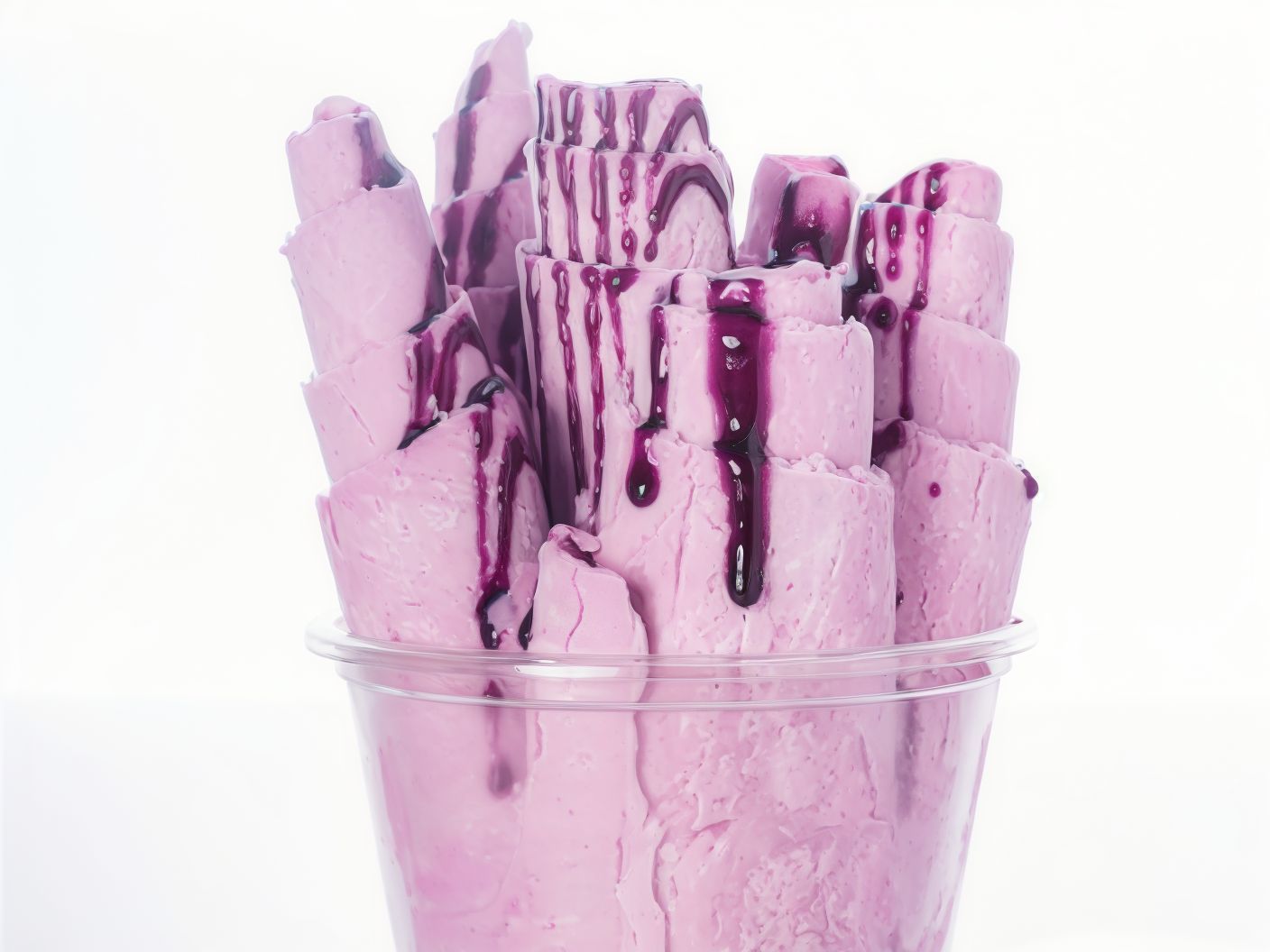 Blue Berry Yogurt Ice Cream Roll