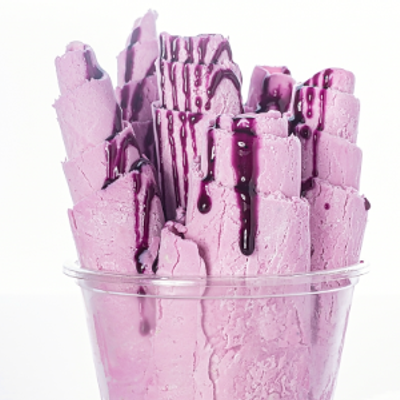 Blue Berry Yogurt Ice Cream Roll