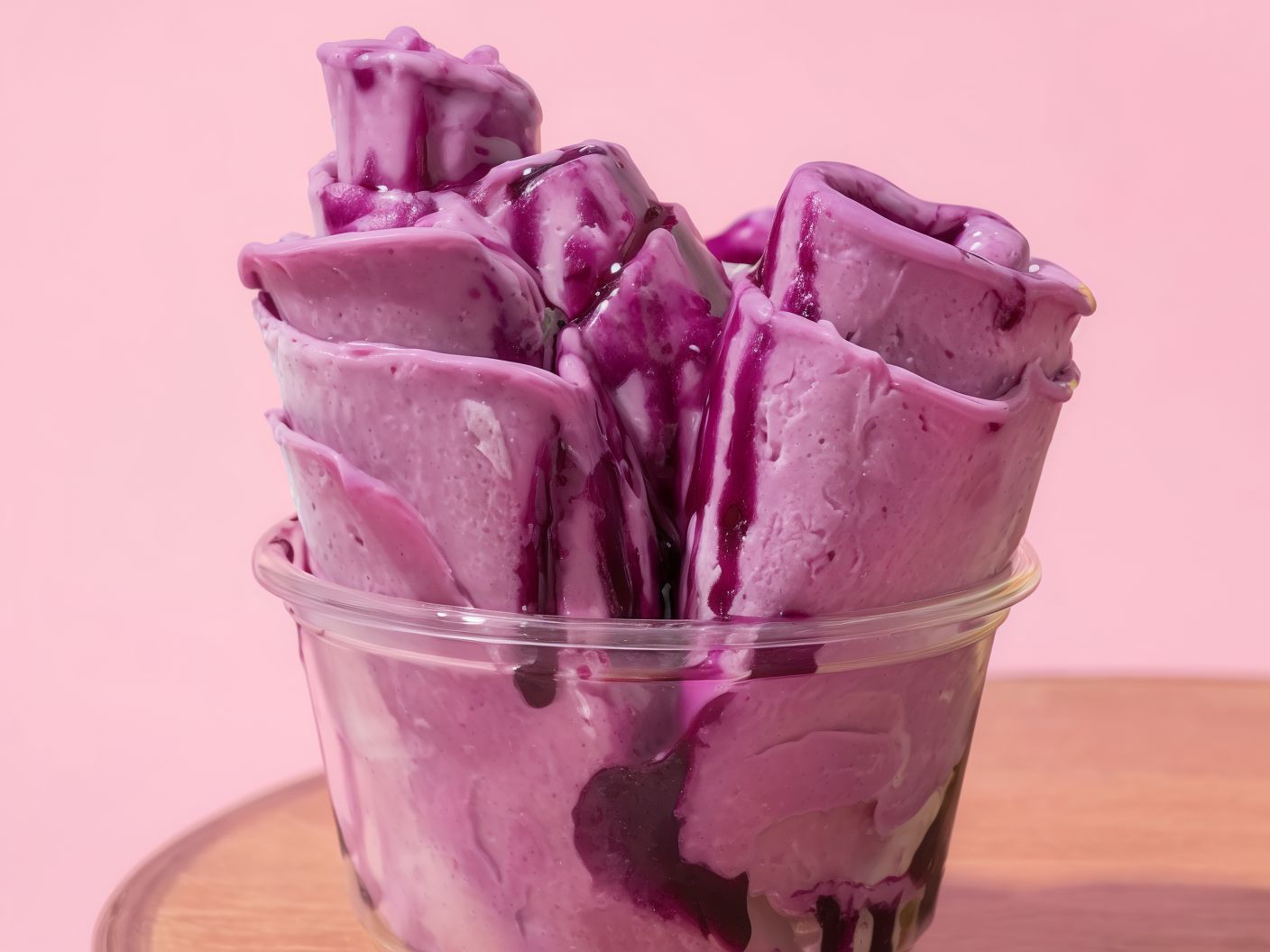 BlackBerry Yogurt Ice Cream Roll