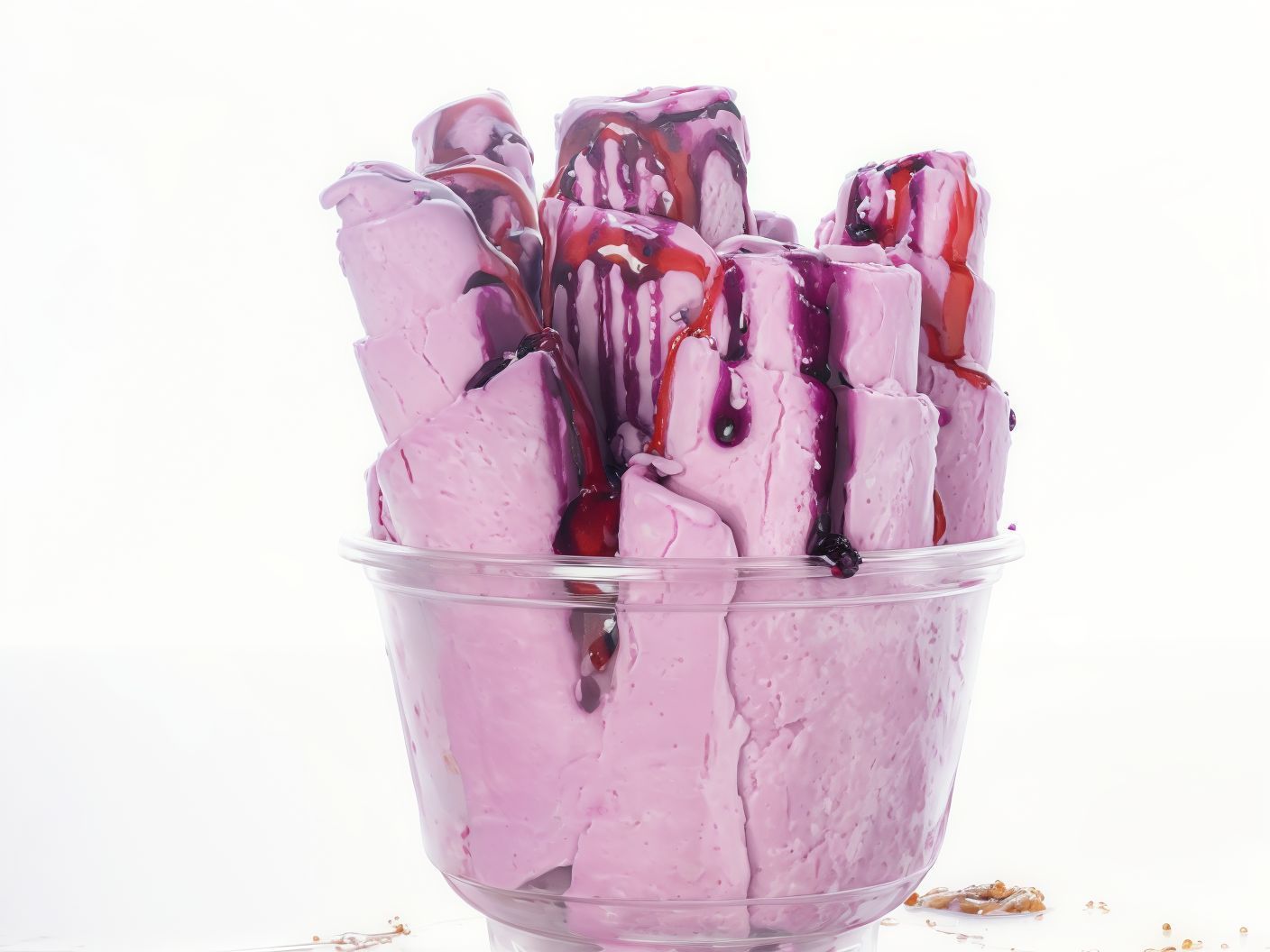 Mix Berries Yogurt Ice Cream Roll