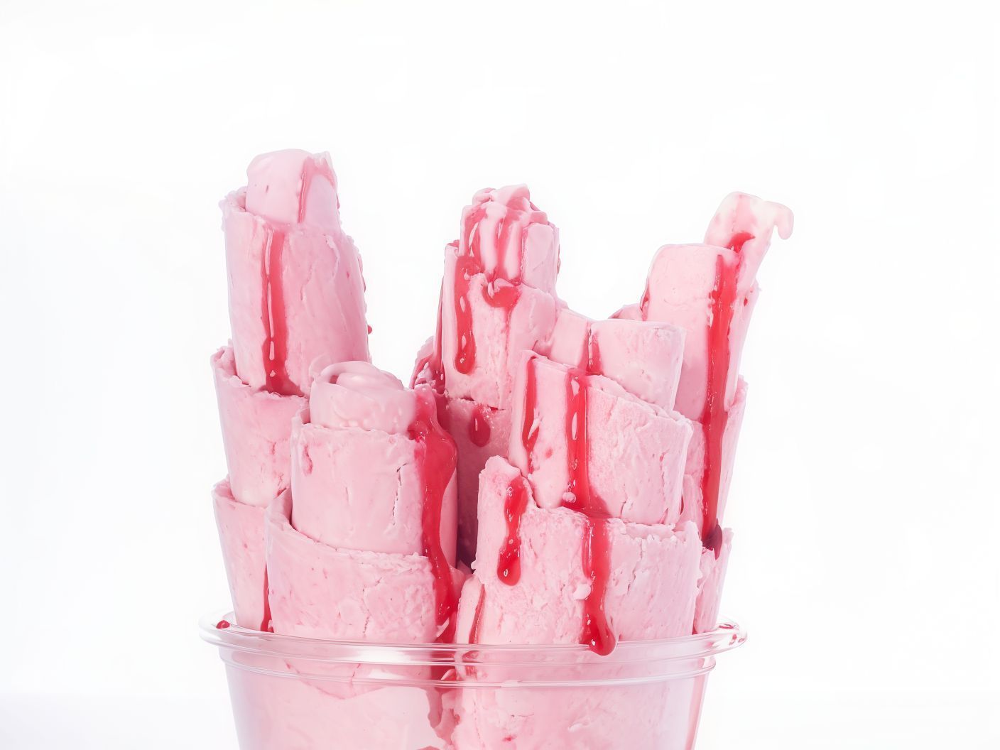 Watermelon Yogurt Ice Cream Roll