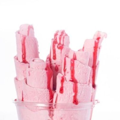 Watermelon Yogurt Ice Cream Roll