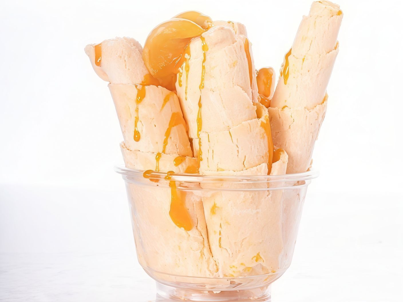 Peach Ice Cream Roll