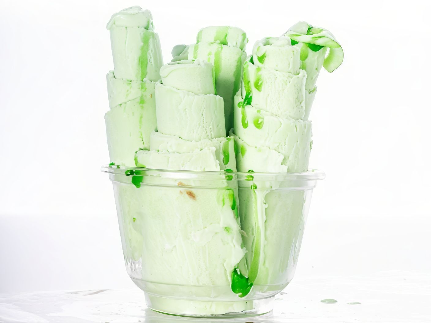 Green Apple Ice Cream Roll