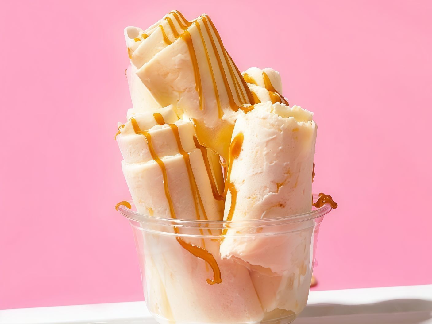 Caramel Ice Cream Roll
