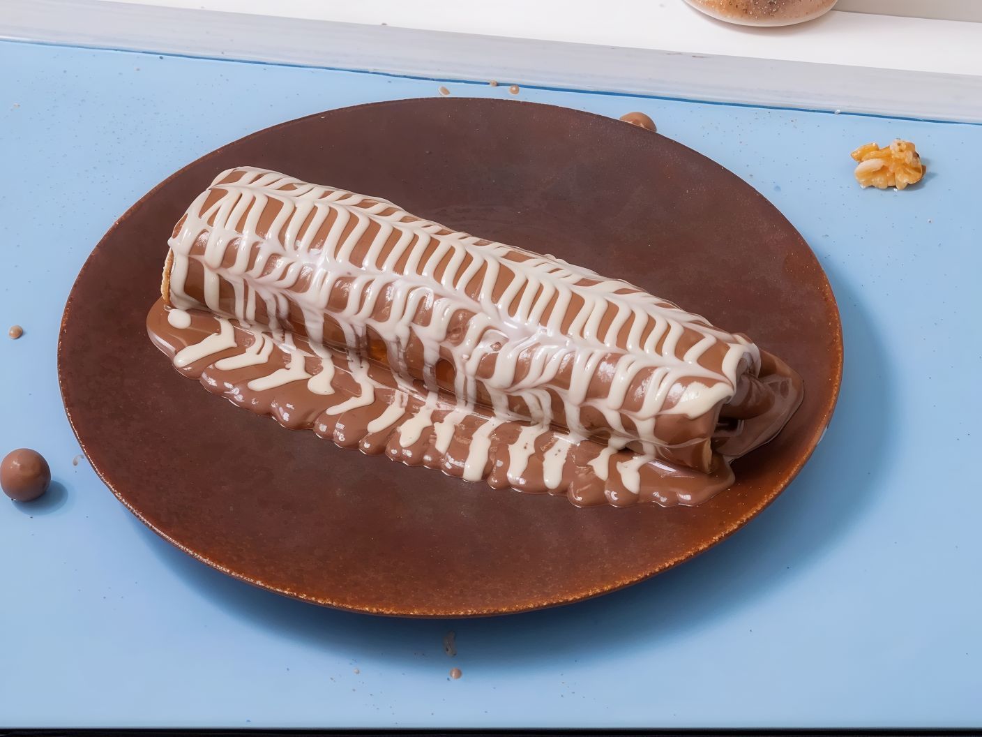 Banana Crepe Roll With Nutella Chocolate