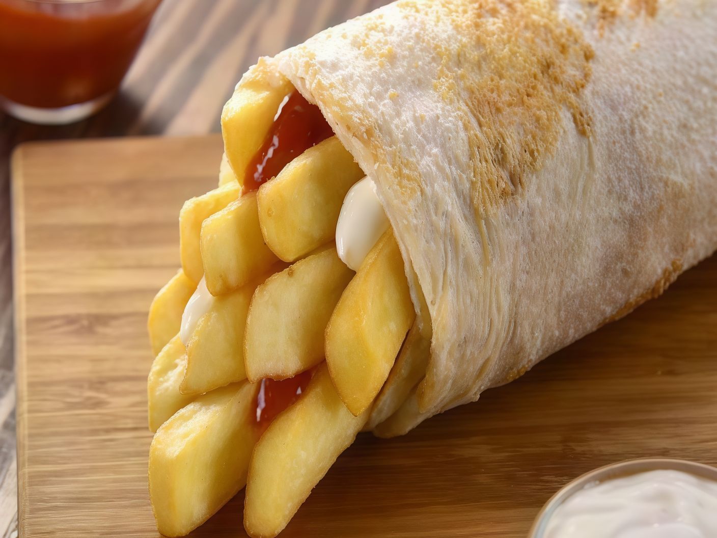 French Fries With Cheese Sandwich