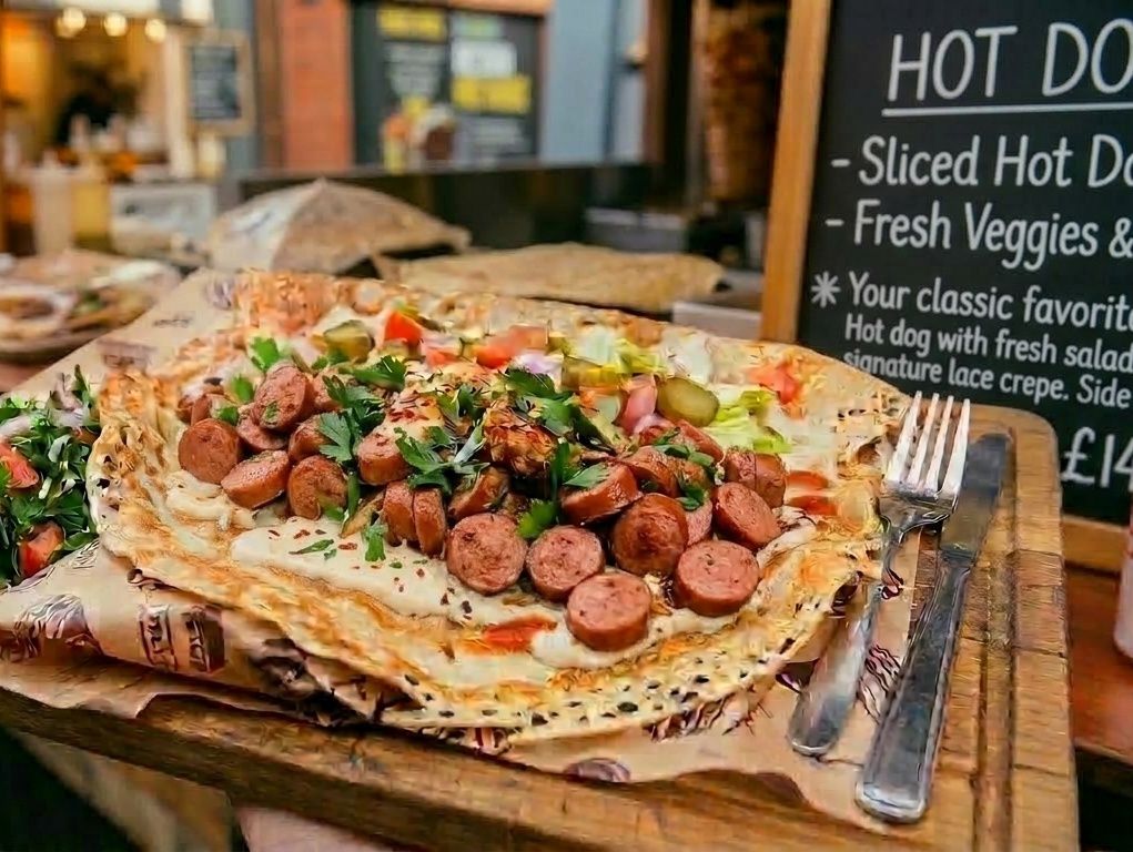 Hot dog crepe