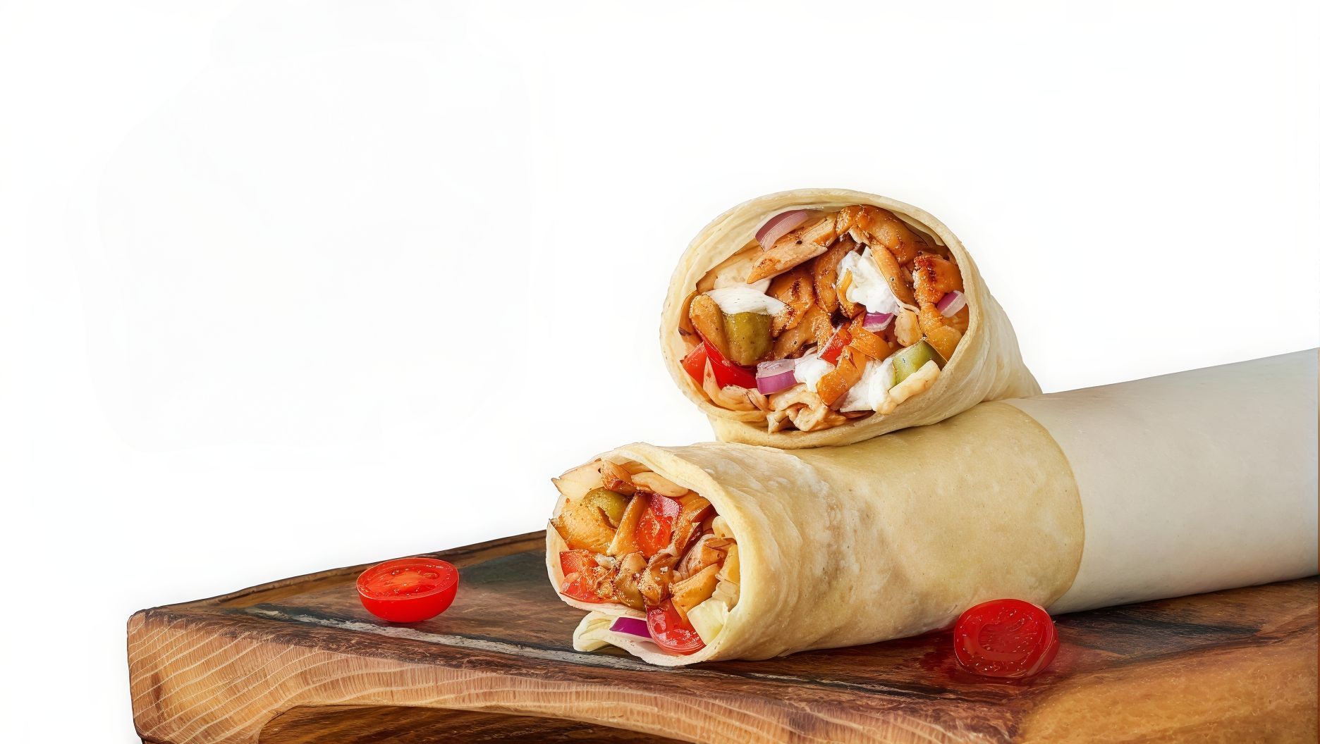 Chicken Sandwich Syrian Saj Bread