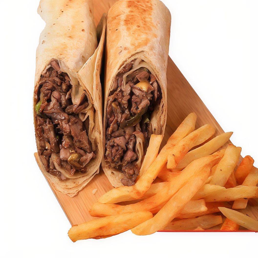 Beef Or Mix Sandwich Syrian Saj Bread