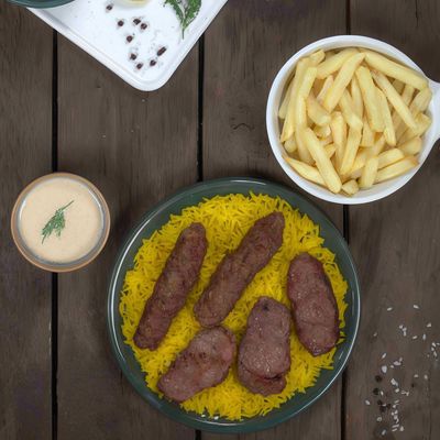 طبق كباب وكفتة
