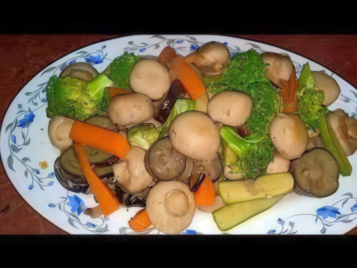 Mushroom and vegetables