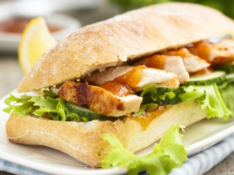 pulled chicken sandwich