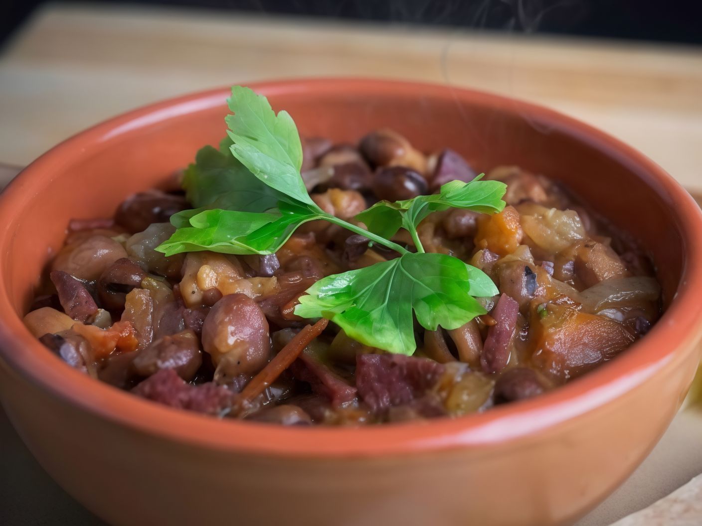 Foul Casserole With Pastrami