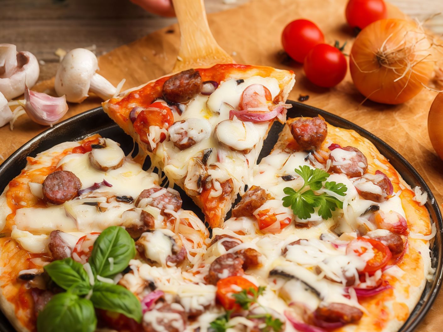 Baladi Sausage Pizza