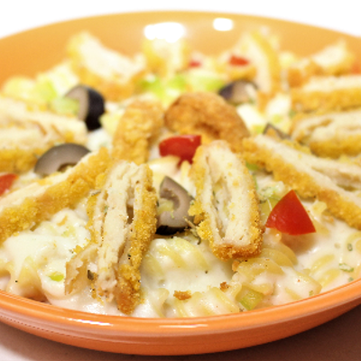 Crunchy Chicken Pasta Pan
