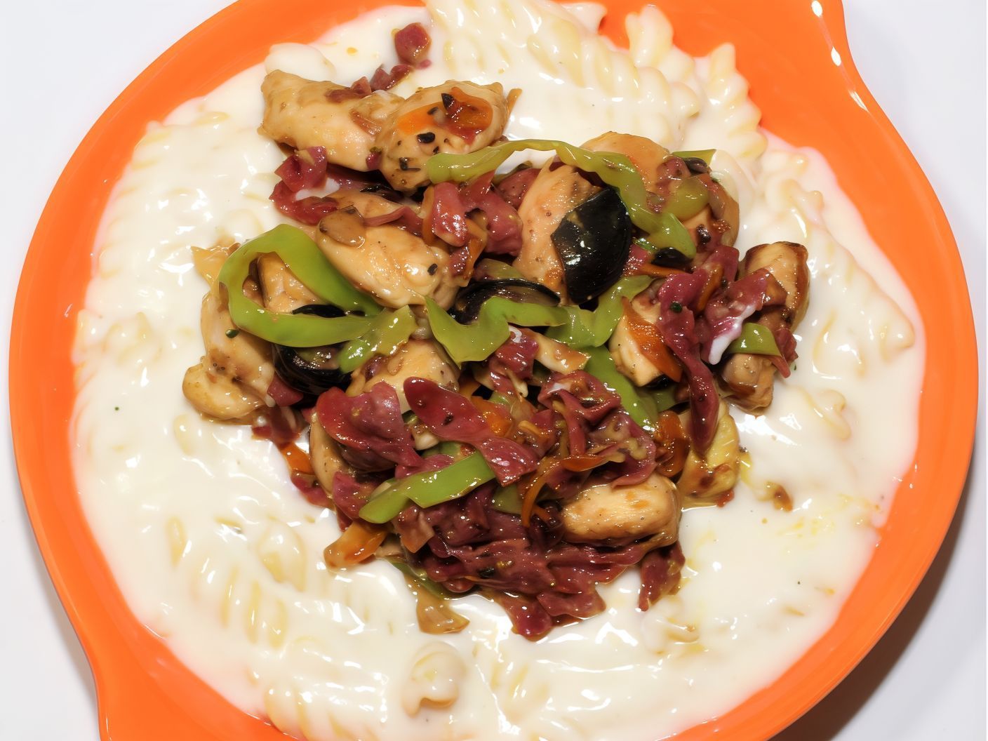 Chicken With Pastrami Pasta Pan