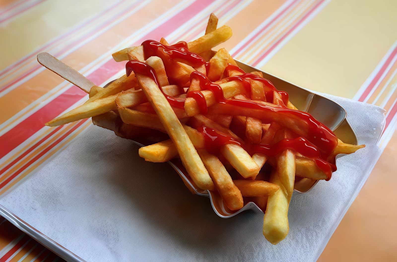 French Fries With Ketchup Platter