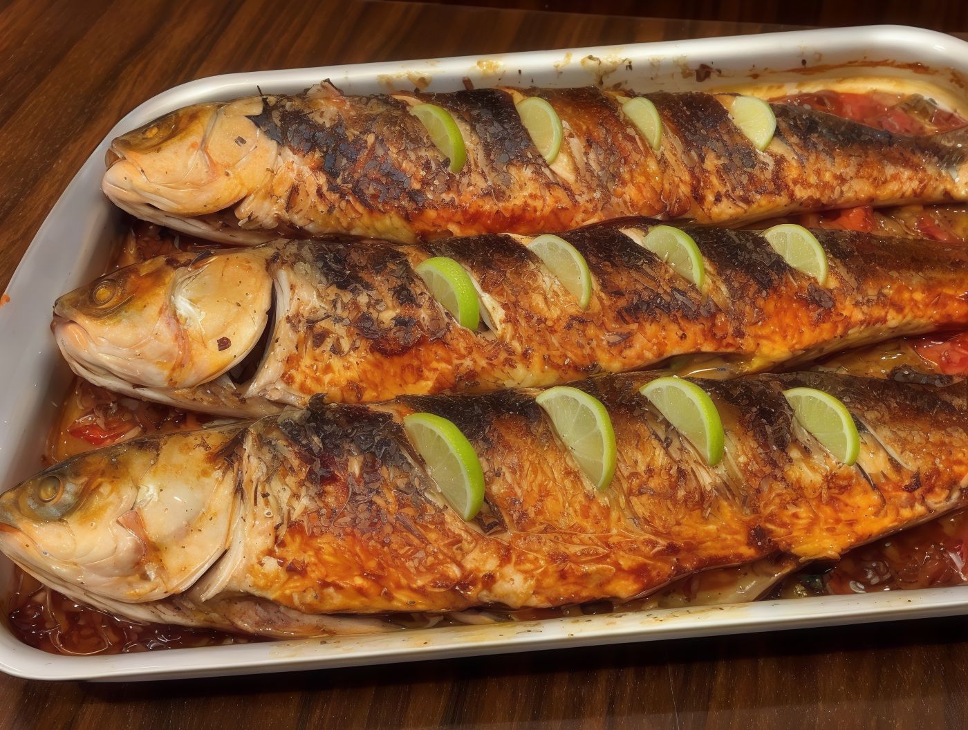 Grilled Mullet Fish With Oil And Lemon