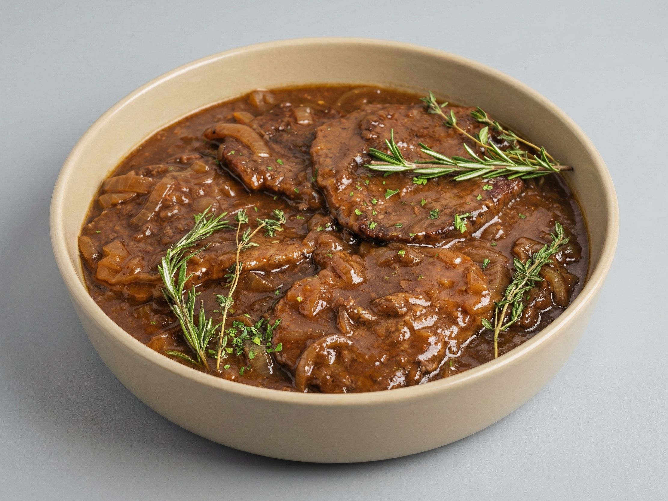 Meat with onion casserole