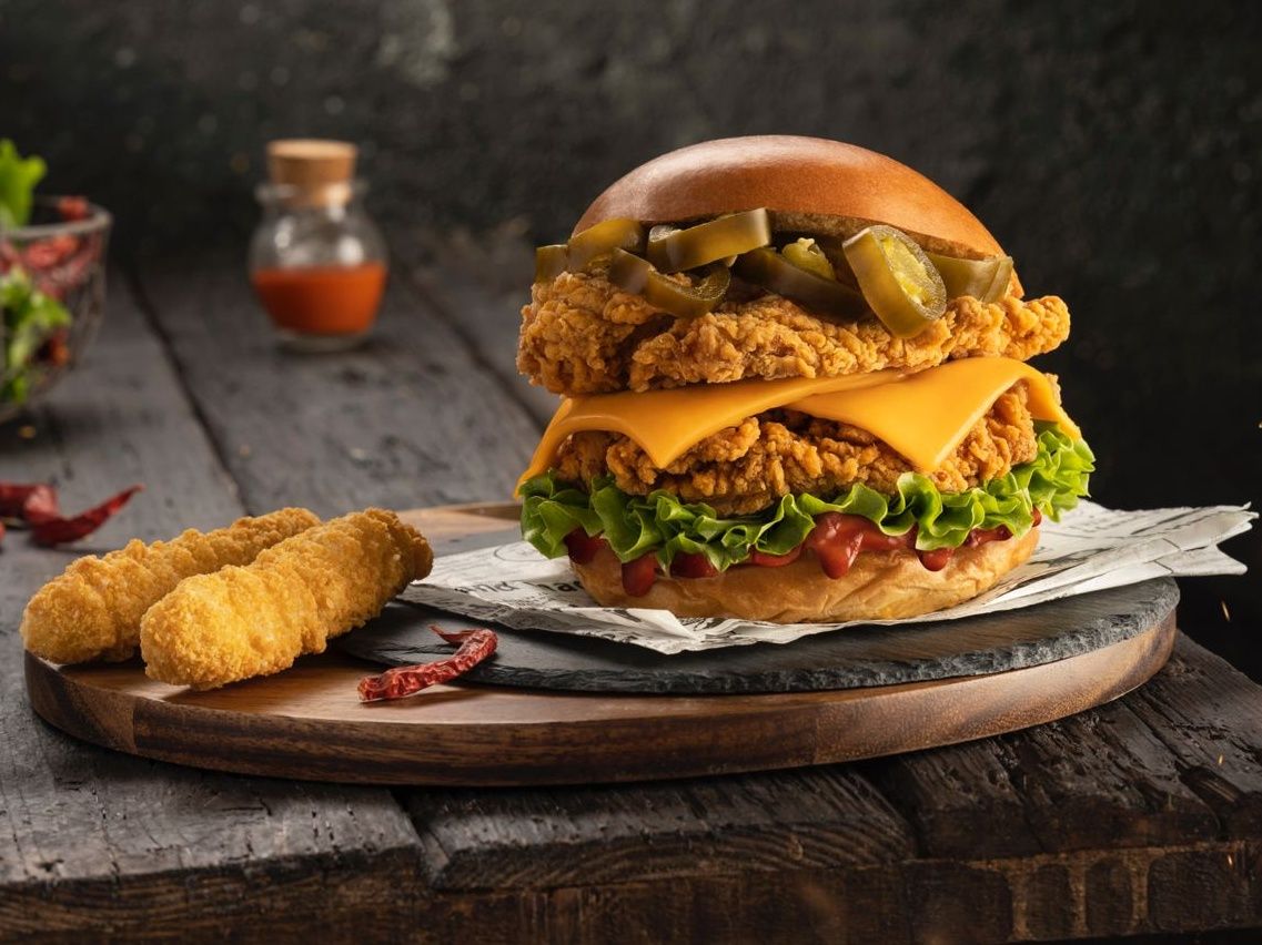 Volcano Chicken Burger Sandwich