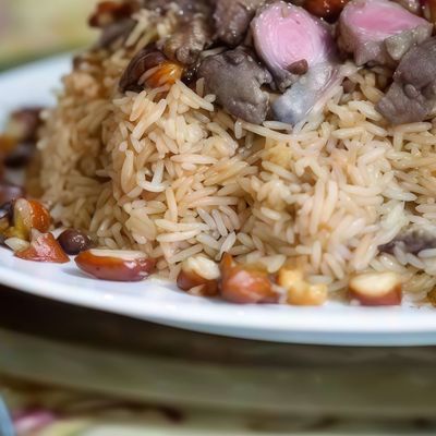 أرز أبيض مع الخلطة