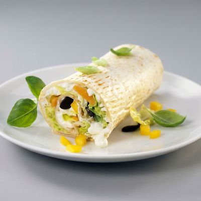 Veggie Cottage Cheese Wrap