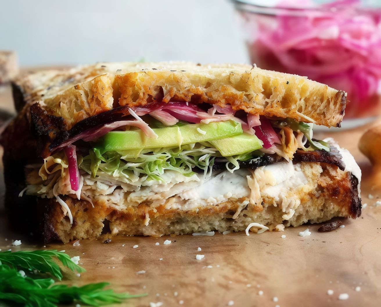 Smoked Turkey Sandwich With Oat Bread