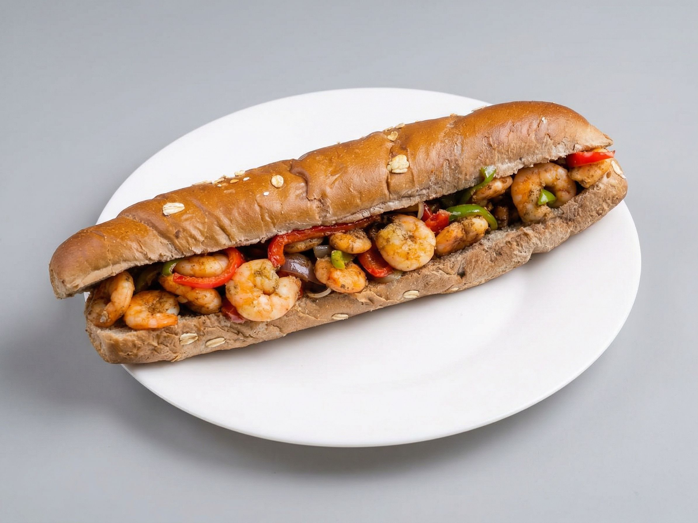 Healthy Grilled Shrimp Sandwich With Oat Bread