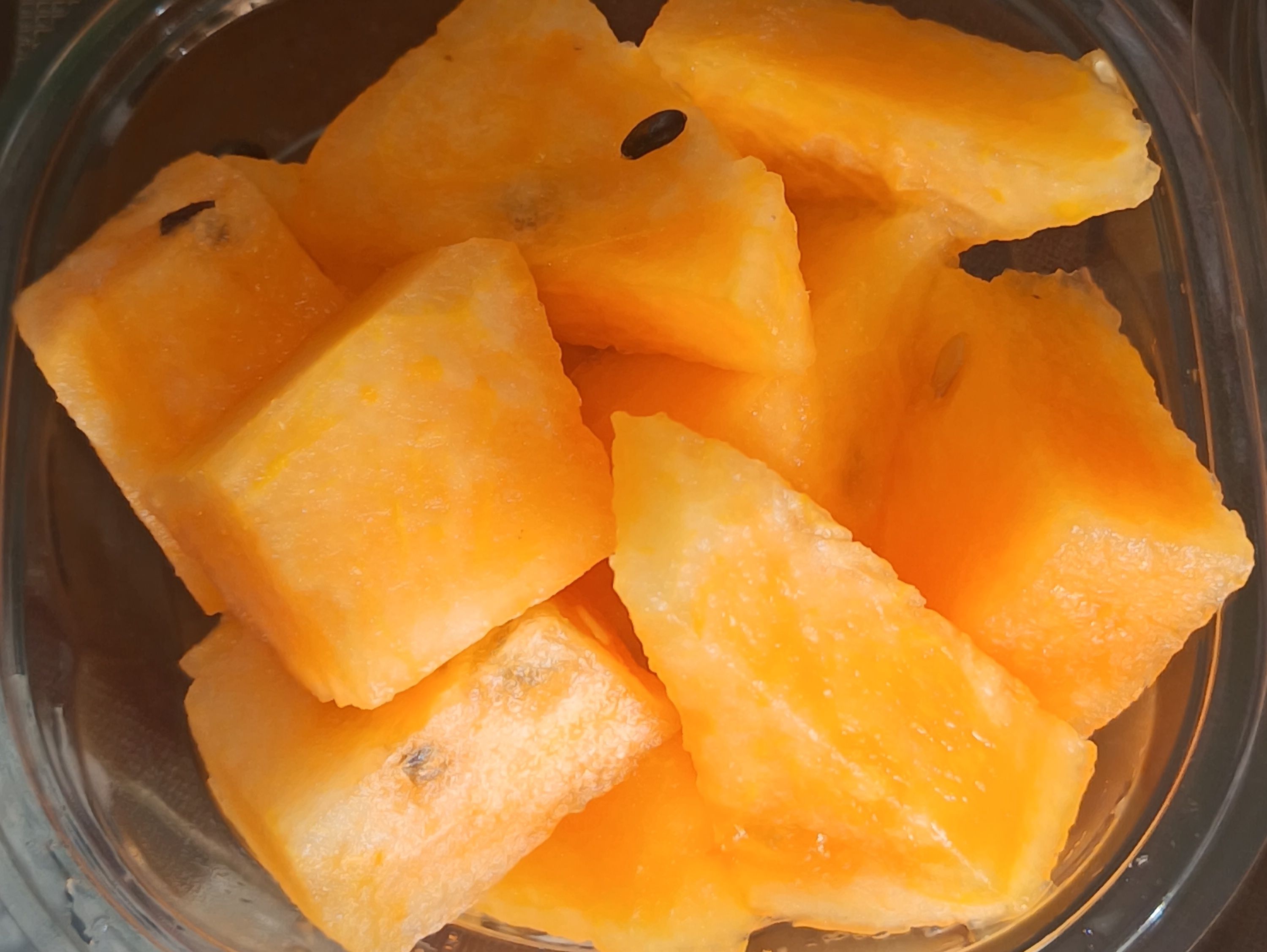 Sliced yellow watermelon
