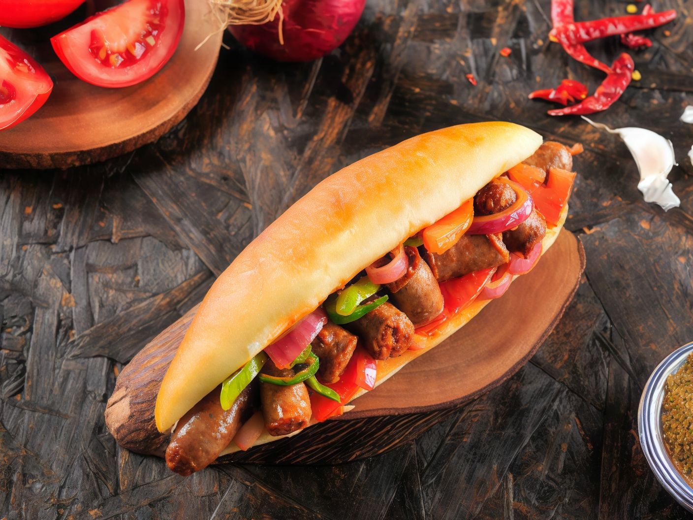 Baladi Oriental Sausage Sandwich
