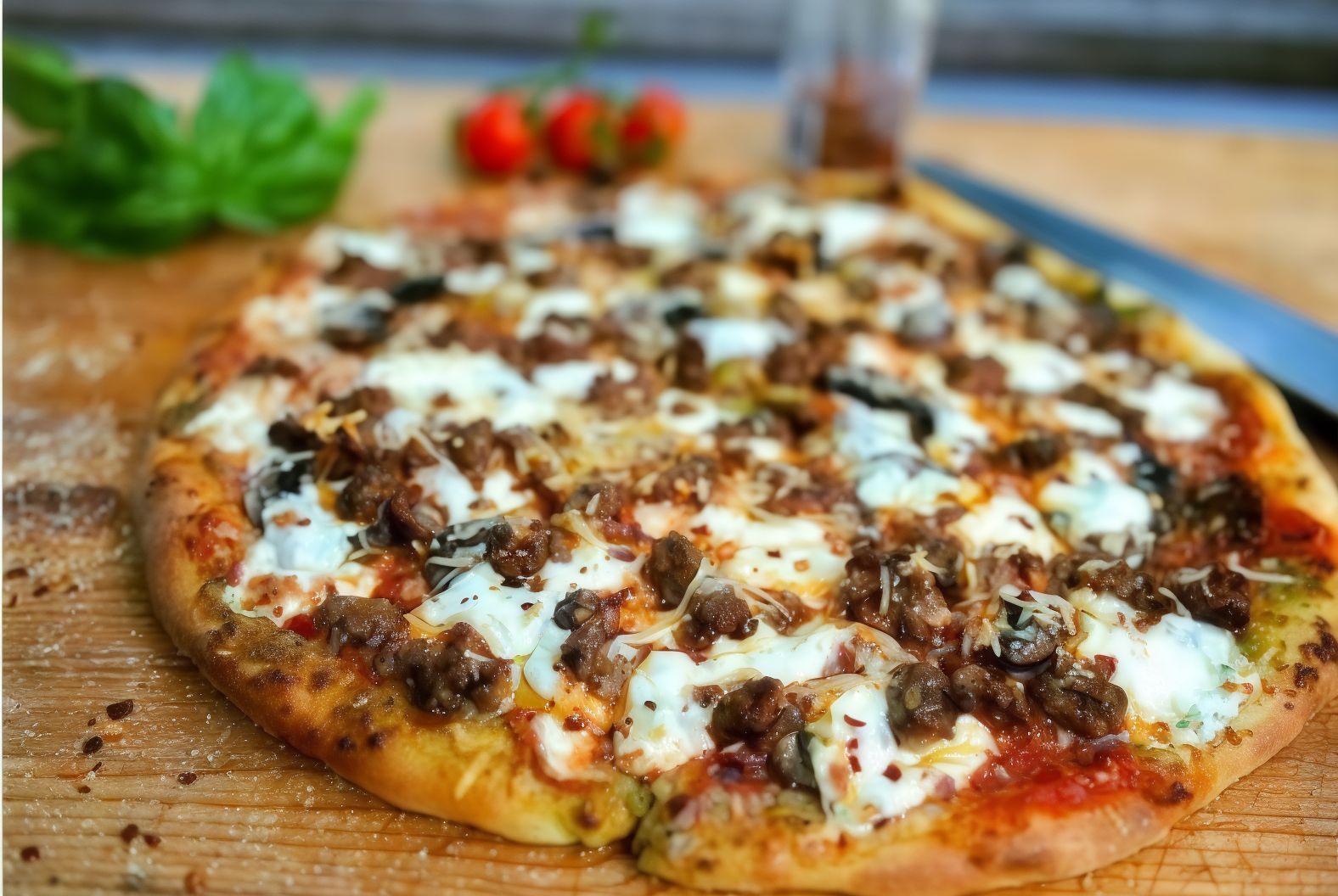 Oriental Sausage Pizza