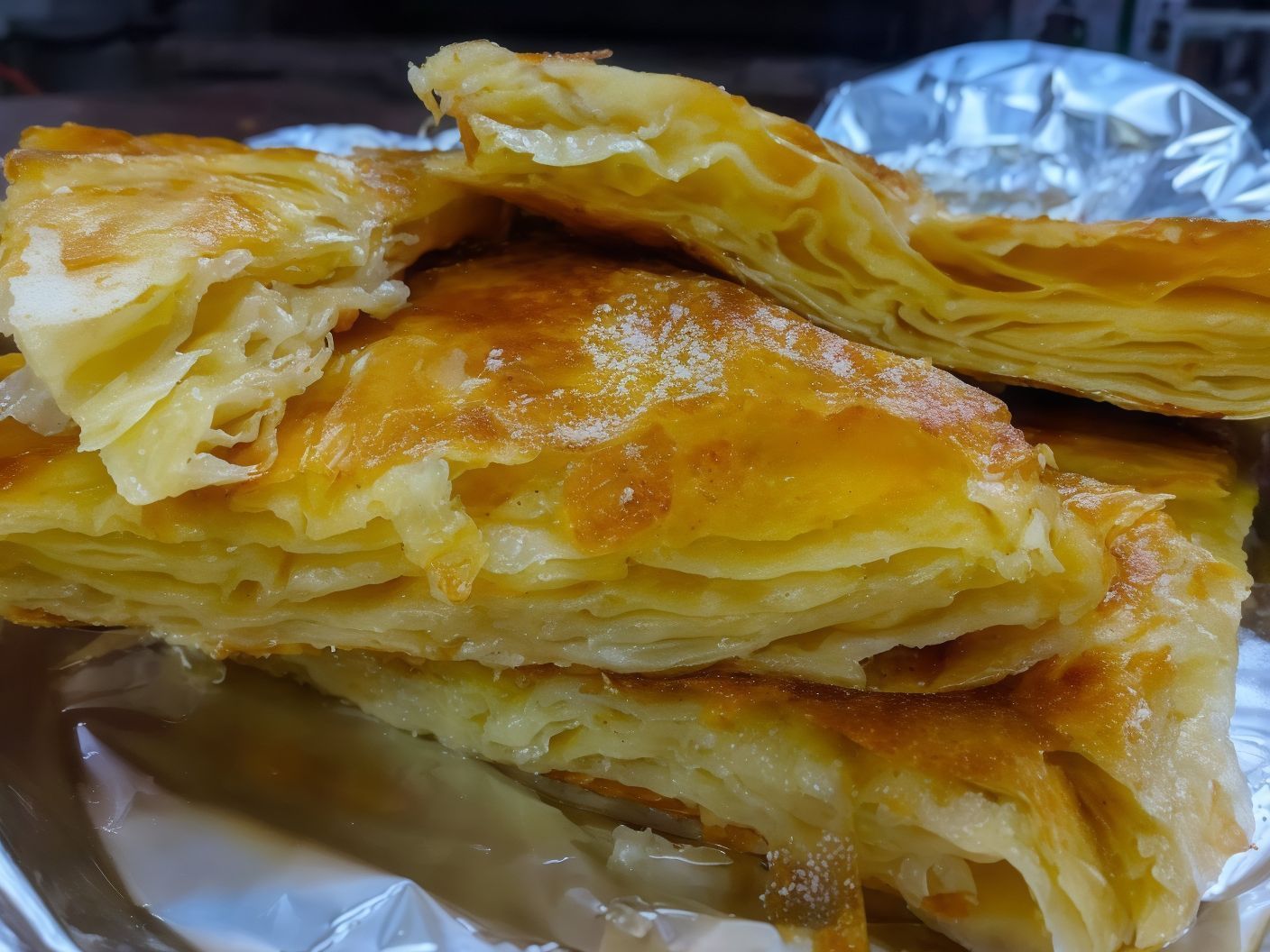 Feteer Meshaltet With Sugar